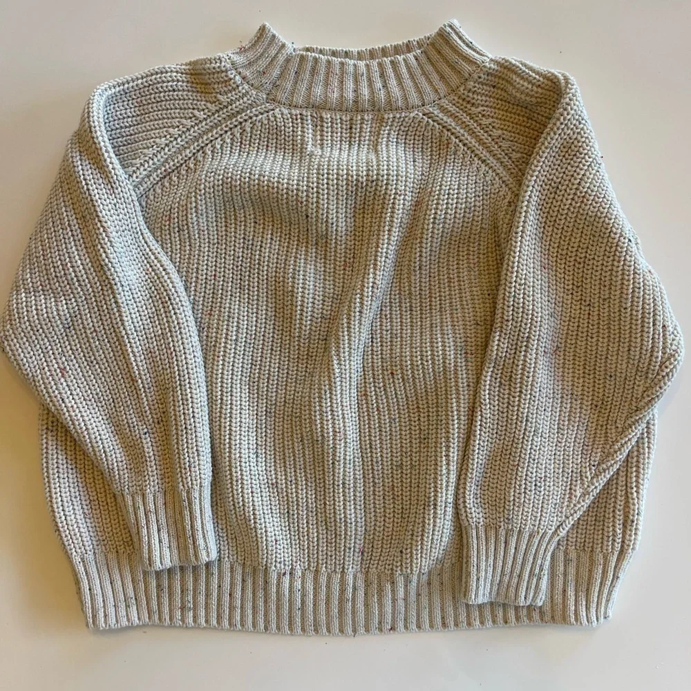 Adorable Toddler Boutique Confetti Knit Cream Sweater - 4T